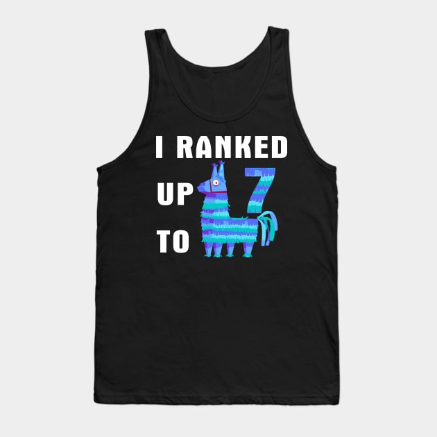 I Ranked Up To 7 Birthday Video Game Llama Tank Top by snownature